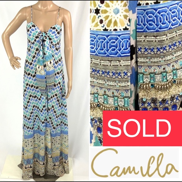 Camilla Dresses & Skirts - 🔥‼️SOLD‼️🔥 CAMILLA FRANKS Blue Silk overlay